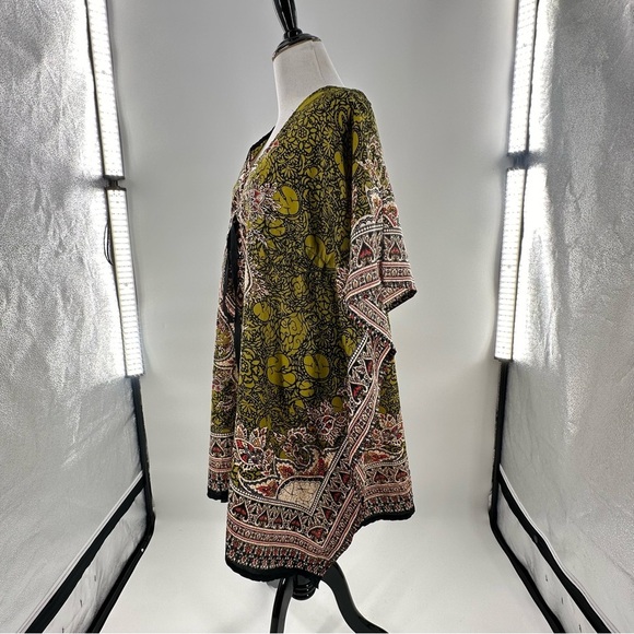 Womens bohemian coverup moo moo multicolored v-neck tropical Resortwear cruise - Picture 8 of 10